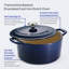 Cocotte ronde en fonte émaillée de couleur brune-780863757-780863764