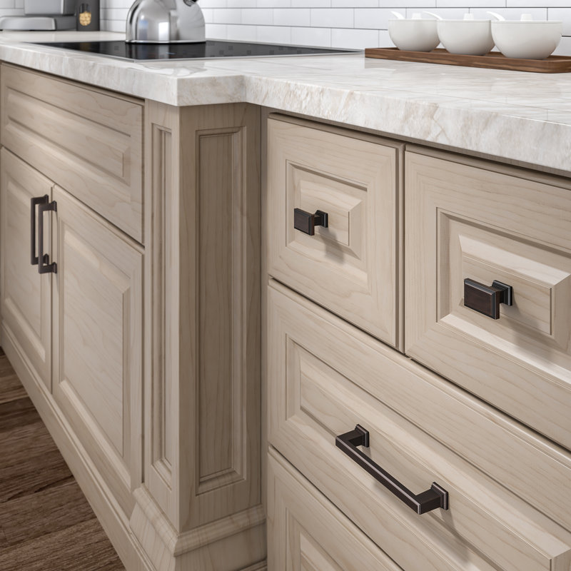 Expression Rectangle Knob, Brushed Oil-Rubbed Bronze