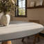 Table de salle à manger luxueuse en bois fritté gris avec base en bois massif pour 4/6/8-982257054