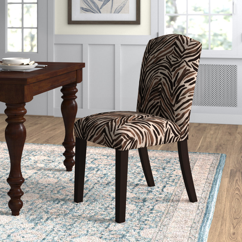 Chaise en coton Azzurro, Zébré chocolat délavé, Espresso