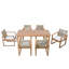 Ensembles de salle à manger de patio moderne, 7 chaises en corde d'acacia pour l'extérieur