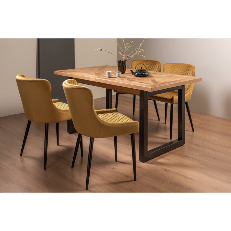 Bartoe 4 - Person Extendable Dining Set, Mustard
