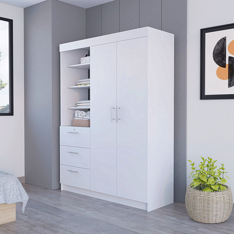 Armoire pour vêtements, chambre à coucher, Blanc