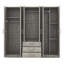 Armoire de rangement Mid-Century moderne à 6 portes en bois pour chambre avec grands tiroirs-206797923