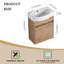 Ensemble de meuble-lavabo simple 17 po avec plateau en céramique Hermanna-282911029