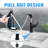 ​​Matte Black Pull-Down Vessel Faucet - Single Hole Bathroom Sink Faucet With Lift Spout & Dual Spray Modes​-126728744