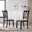 Dining Table Set, Hairpin Dining Table With Cross-Back Chairs, Rich Black-2009761422