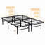 Base de lit pliante très grand en métal Très grand sommier tapissier de 14 po de hauteur