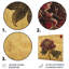 Rose rouge, Illustration rétro asiatique - Art mural rose-104687295-104687301