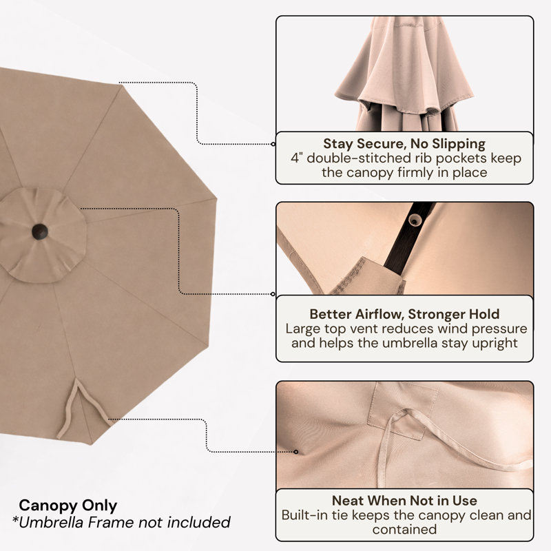 Housse de remplacement pour parasol en porte-à-faux jaeden
