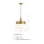 Luminaire suspendu cylindrique à 1 lumière Itoro