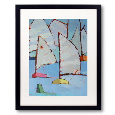 Rounding The Buoy Print by Phyllis Adams