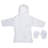 Terry Cloth Above Knee Bathrobe with Hood