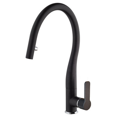 Swan Pull Down Single Handle Kitchen Faucet