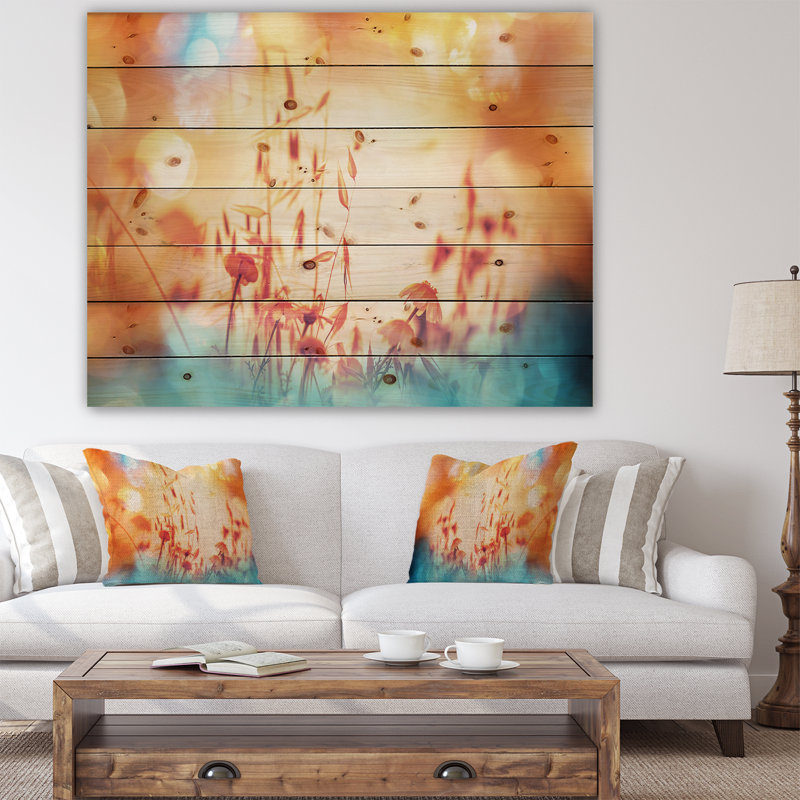 « magnifique little summer look view », impression, H 15 po x l 20 po x P 1 po, Bois