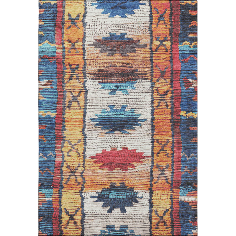 Premium Machine Washable Tiana Tribal Rug, Rectangle 10' x 14'
