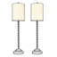 Ensemble de 2 lampes de table de 29,5 po de hauteur, ensemble de 2 lampes noires avec commande tactile à 3 voies et abat-jour tambour en lin, pour le salon, la chambre à coucher, le vestibule et le vestibule