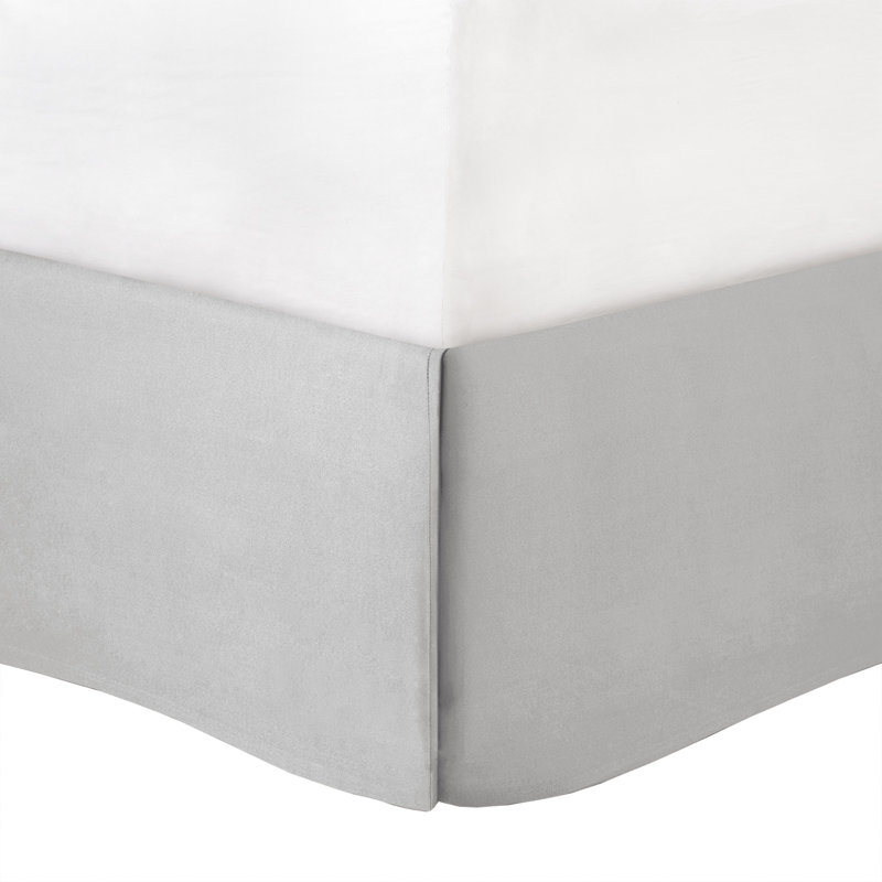 Ensemble d'édredon touffeté 7 pièces Laurel, Édredon pour lit double + 1 jupe de lit + 2 taies, Gris