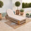 Chaise longue d'extérieur simple avec dossier réglable
