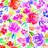 " Vibrant Floral Pattern " Mixed Media Print-619521375-646424165