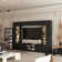 114.2 '' W Entertainment Center With LED Lights  Bookcases  Open Shelves