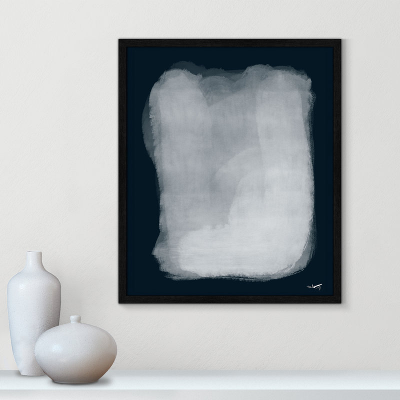 Calme 001, reproduction par A.Atelier, H 25,5 po x l 21,5 po x P 0,75 po, Impression encadrée noire sans passe-partout