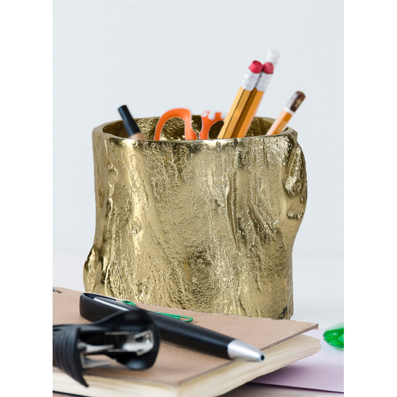 Mireyda Aluminum Table Vase, 4" H x 4.5" W x 4.5" D
