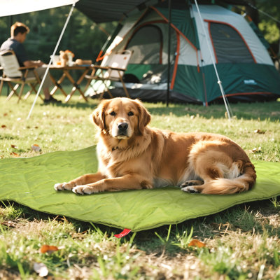 Tapis d'extérieur pour chien, tapis portatif lavable pour animal de compagnie, lit pliable de camping pour animaux de compagnie, pique-nique pour animaux de compagnie, tapis roulant pour parc de plage, grande taille