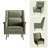 High-Back Mid-Century Chair - Wood Legs
