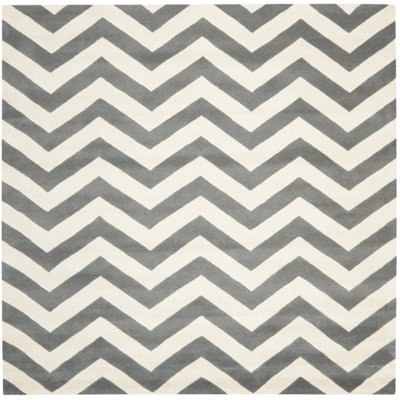Lesedi Chevron Wool Hand Woven Area Rug