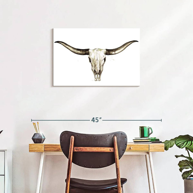 Crâne Kerner Longhorn, H 20 po x l 30 po