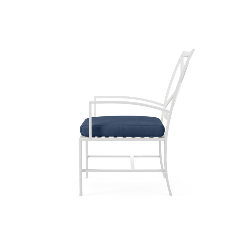 Chaise de terrasse avec coussin Bristol, Spectre indigo Sunbrella®