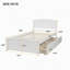 Lit plateforme simple avec deux tiroirs, blanc
