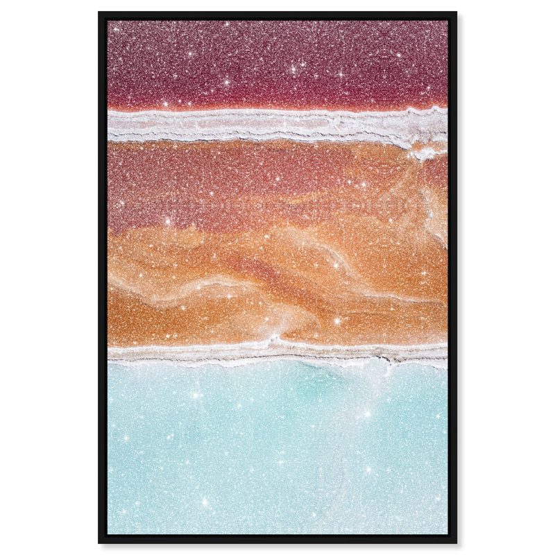 Surreal Coast Print by Oliver Gal, 37"H x 55"W, Black Floater Frame