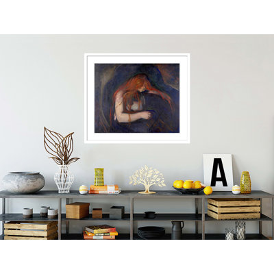 «Vampire» par Edvard Munch, impression giclée sur cadre