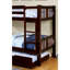 Lit simple superposé au-dessus, noyer foncé transitionnel, attaché, rails à joints verrouillables, lit gigogne, bois massif, 13 pièces Lattes pour lit de chambre à coucher avec design transitionnel, finition, joint de rails, lit gigogne, bois et