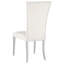 Ensemble de table de salle à manger rectangulaire 5 pièces blanc crème et chrome-121307162-121307169