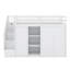 Lit mezzanine avec tablettes, armoires et tiroirs-1232381226