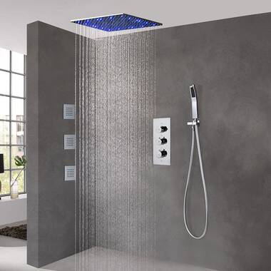 Fontana Balsamo Gold In-Wall Thermostatic Mixer Bathroom Shower