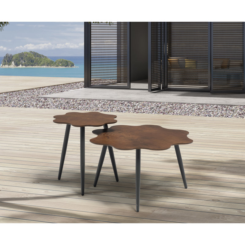Flora Outdoor Side Table, 28" W x 28" L x 15" H