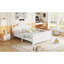 Lit double pour enfants, lit plateforme double en bois avec tête et pied de lit-1874265817-1874265818