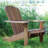 Aredale Solid Wood Adirondack Chair with Ottoman-725557329