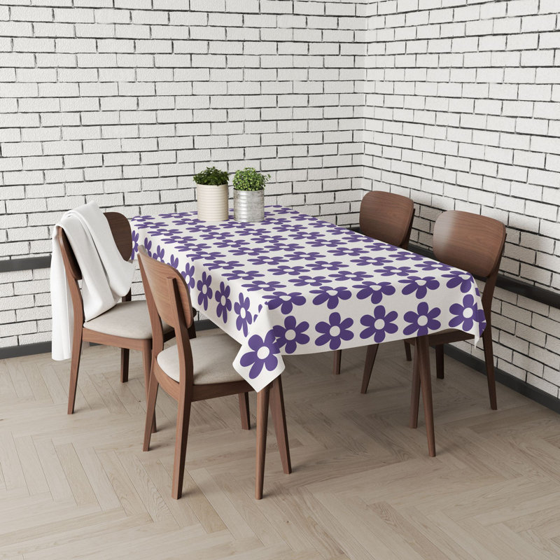 Elegant Tablecloth (55 x 86 inches), 65% Cotton / 35% Polyester, Easy Clean, Machine Washable, Tumble Dryer Safe, Ironable | Perfect for Dining Room or Special Occasions, Durable & Stylish Home Essential
