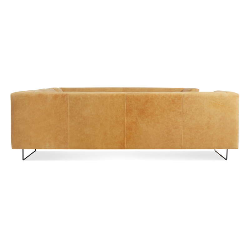 Bonnie And Clyde Sectional, Camel Genuine Leather