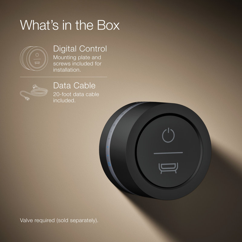 DTV Mode Deck-Mount Bath Filler Digital Interface, Matte Black, Wall-Mount