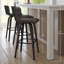 Aluin Mid-century Modern Swivel Counter or Bar Height Bar Stool in Faux Leather and Wood-512247213-512247215-512247200