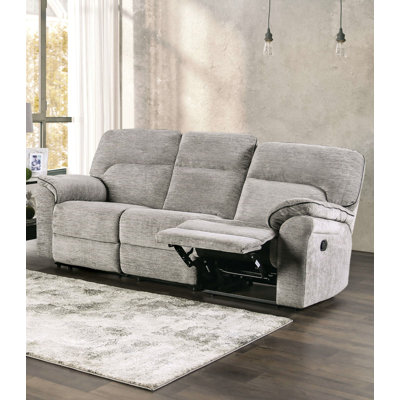 88.4" W Transitional Sofa, Light Gray Fabric