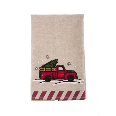 Christmas Truck 17" x 27" Tea Towel