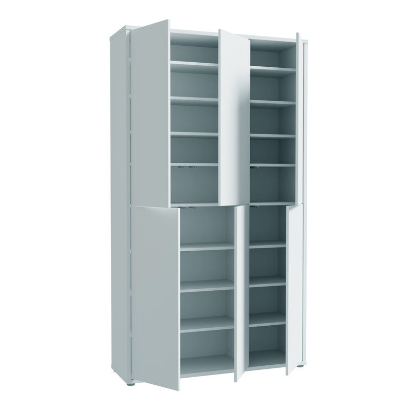Rylon 24 Pair Shoe Storage Cabinet, Grey