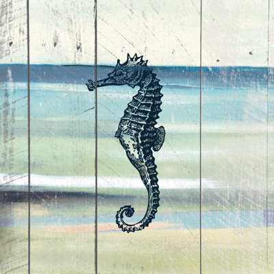 Wooden Seahorse - Wrapped Canvas Print